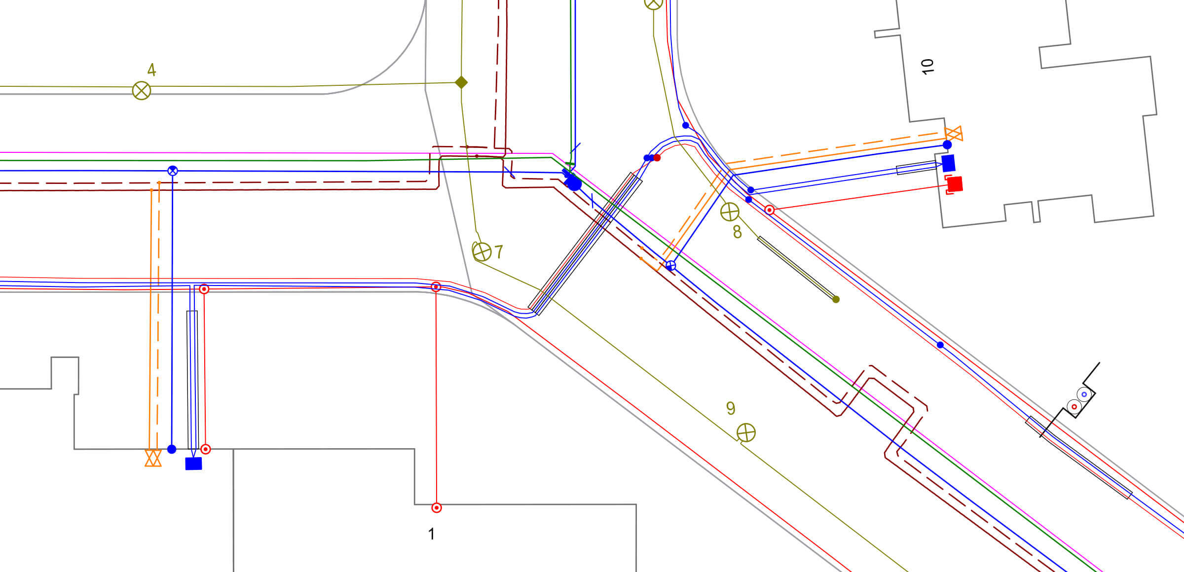 a typical utility plan set, unvectorized