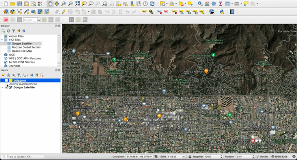 Sierra Madre zoning map and final vectorized result