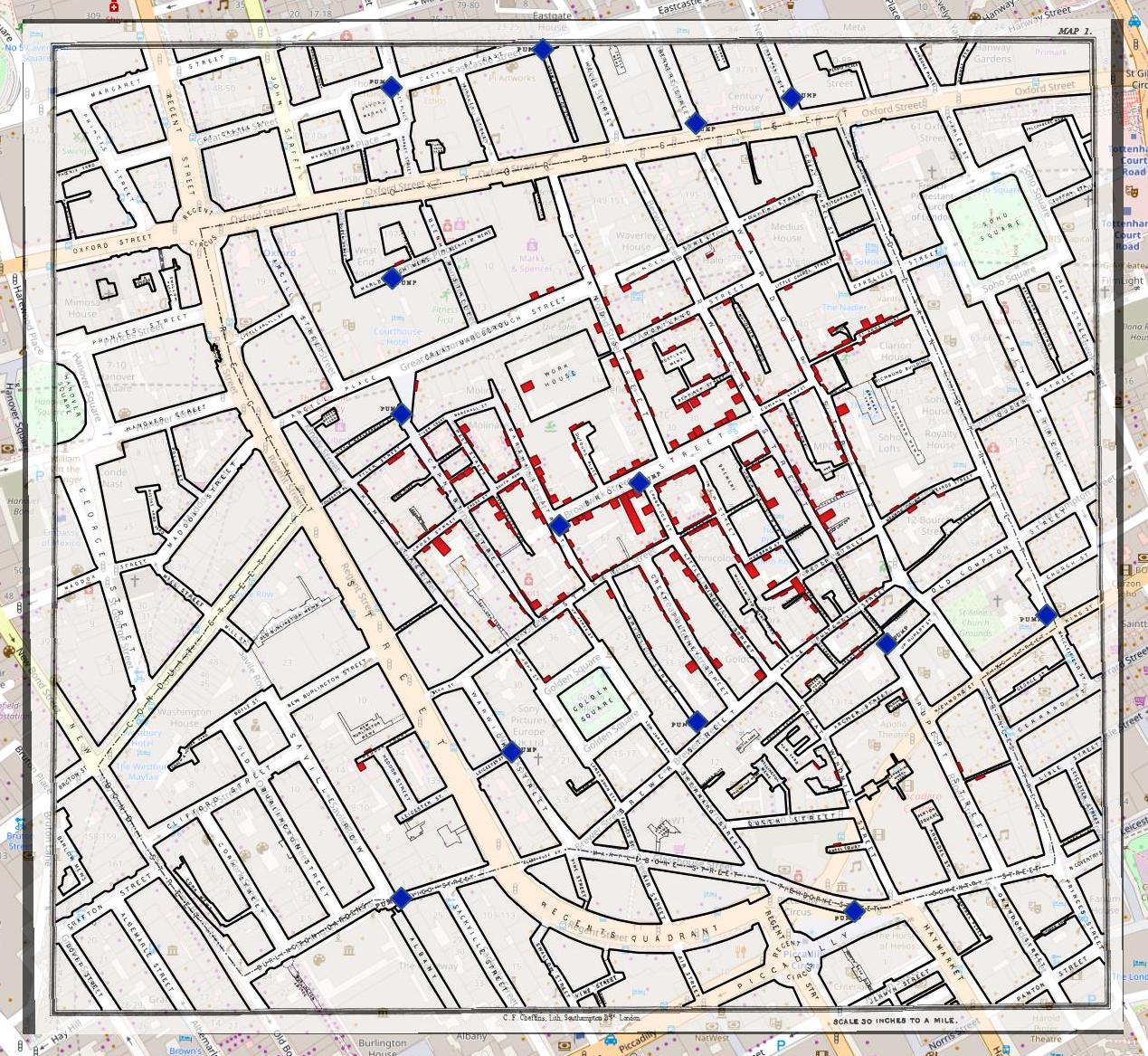 Ghost map street map, from OpenStreetMap