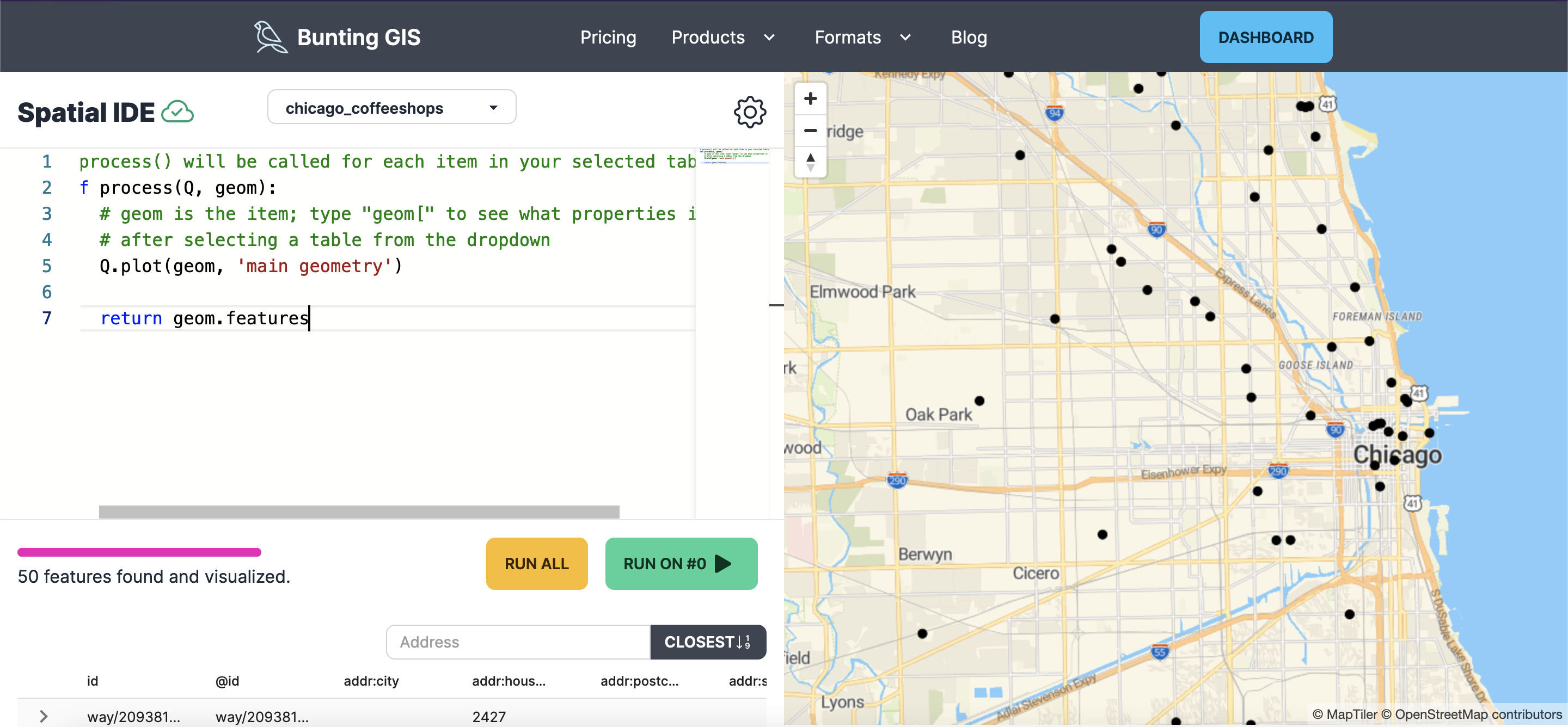 spatial IDE map