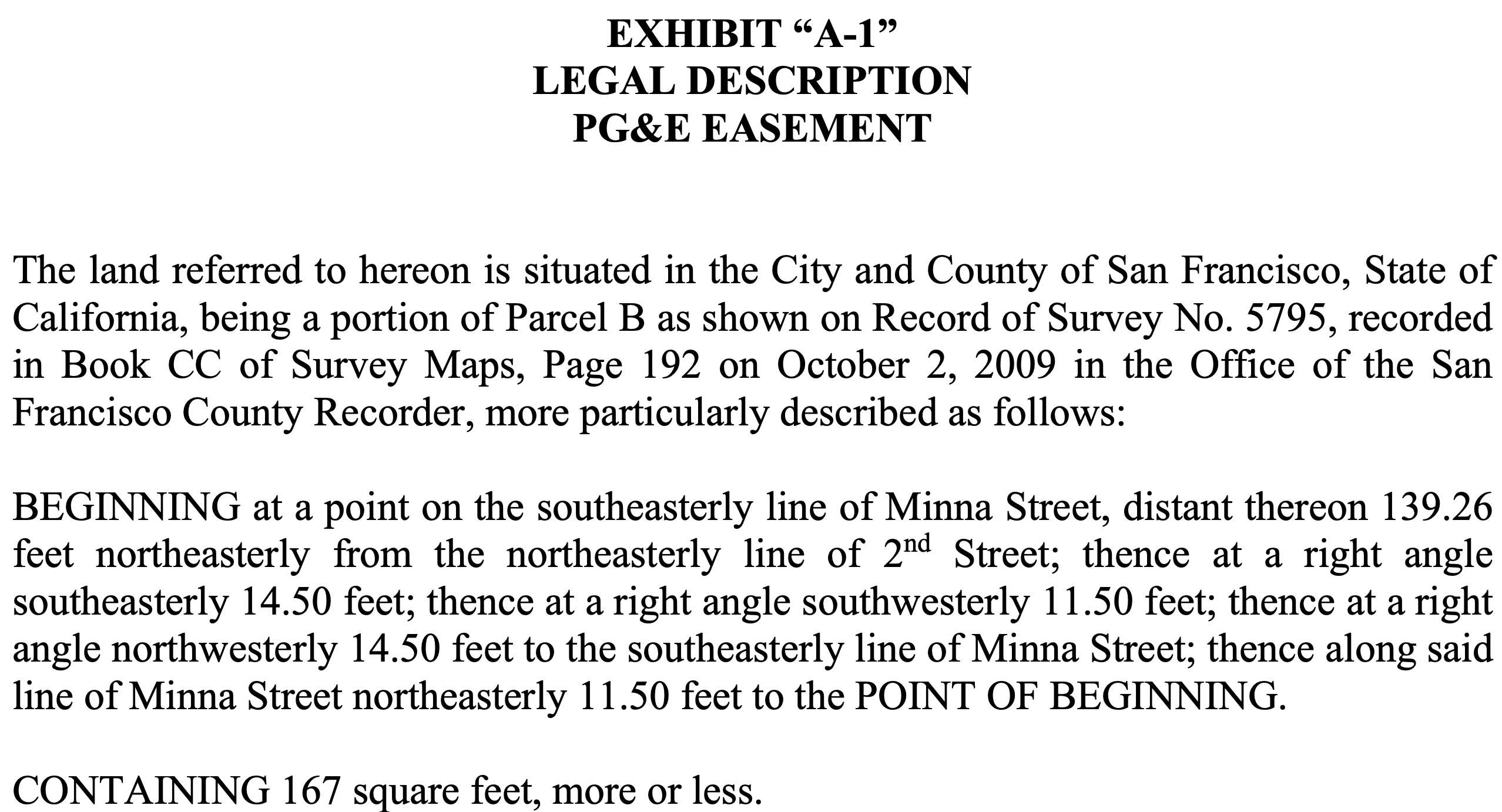 PG&E Easement near Salesforce Tower in San Francisco