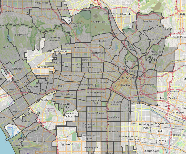 vector data los angeles