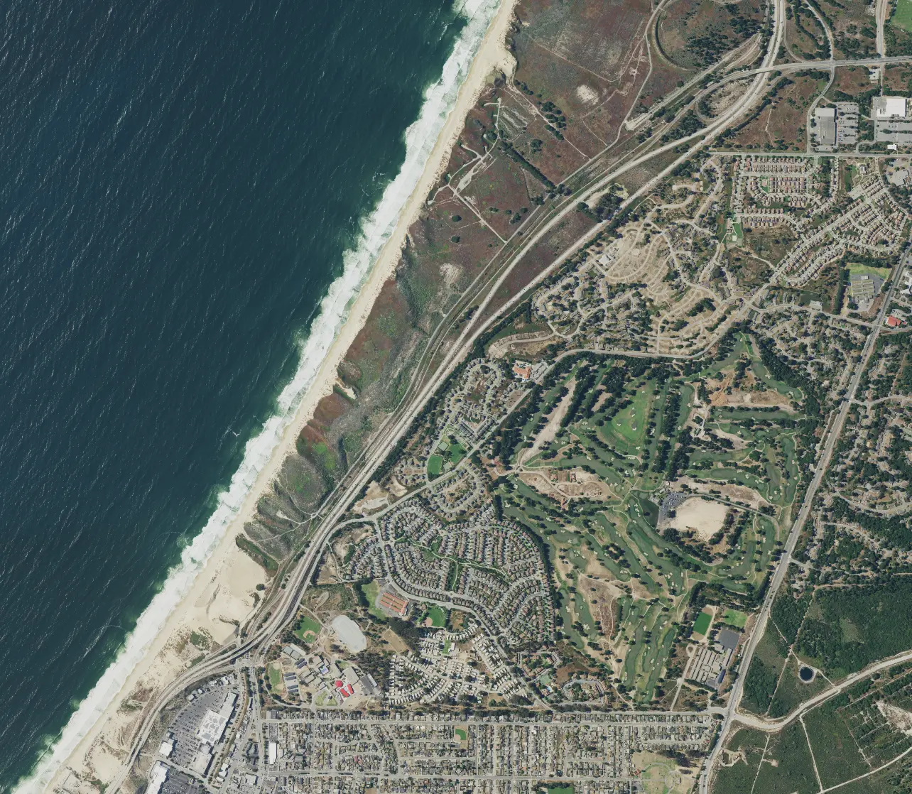 Aerial image of Santa Cruz, California